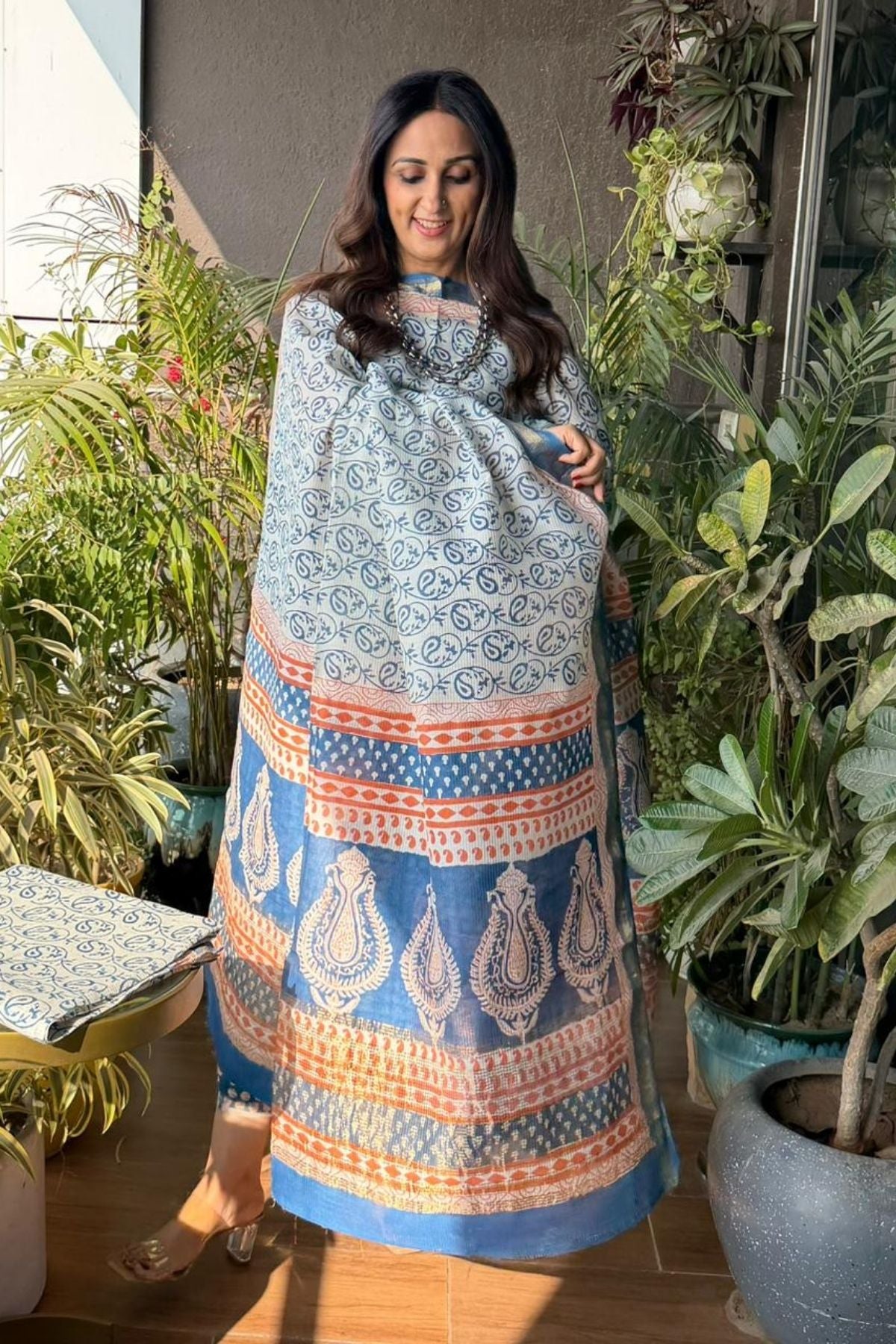 Bagh full sets on pure Maheshwari Silk