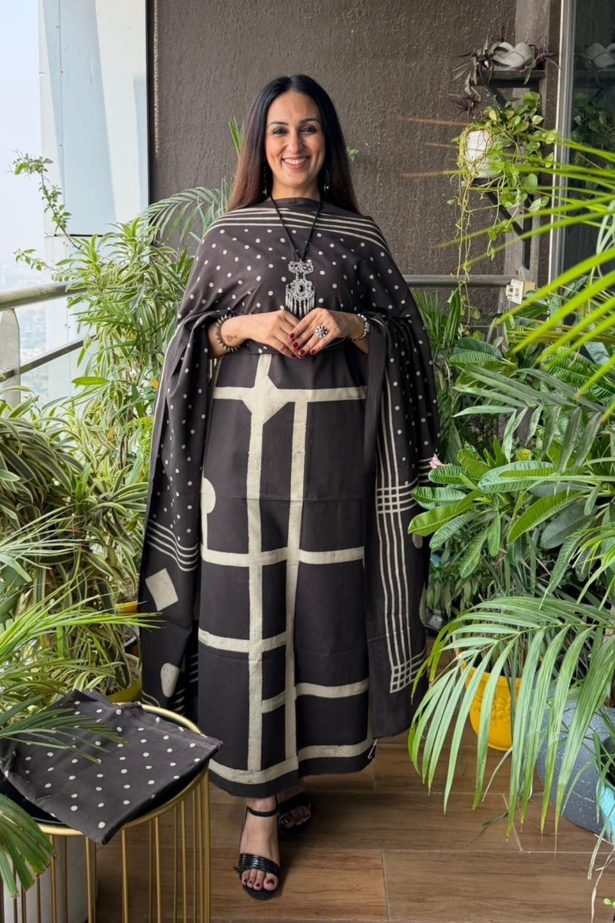 Handblocked Ajrakh Taj cotton full sets!!