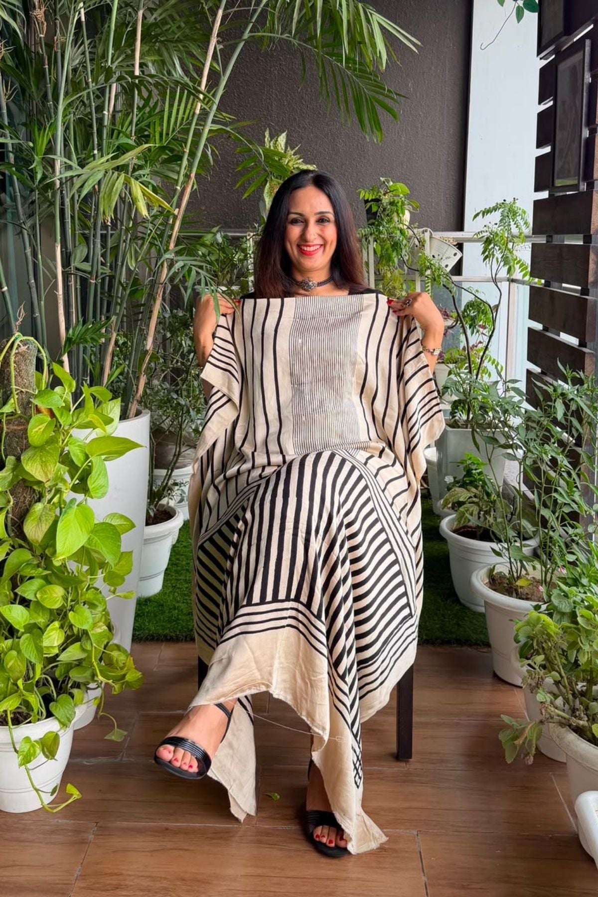 Ajrakh kurta fabric on pure modal !!