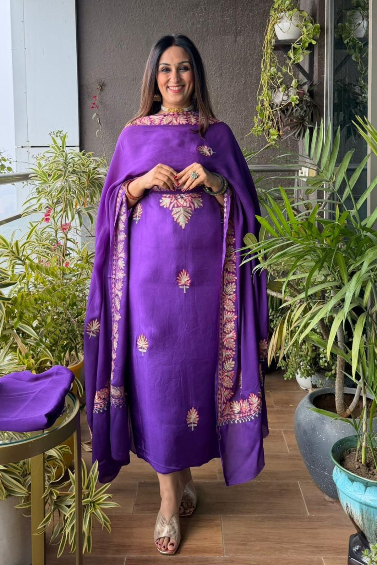 Upadda suit sets with Kashmiri Aari work!!