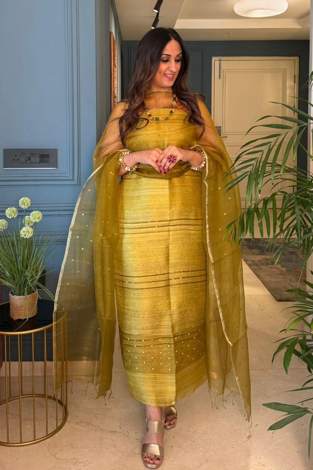 Silkmark certified pure matka silk kurta dupatta set