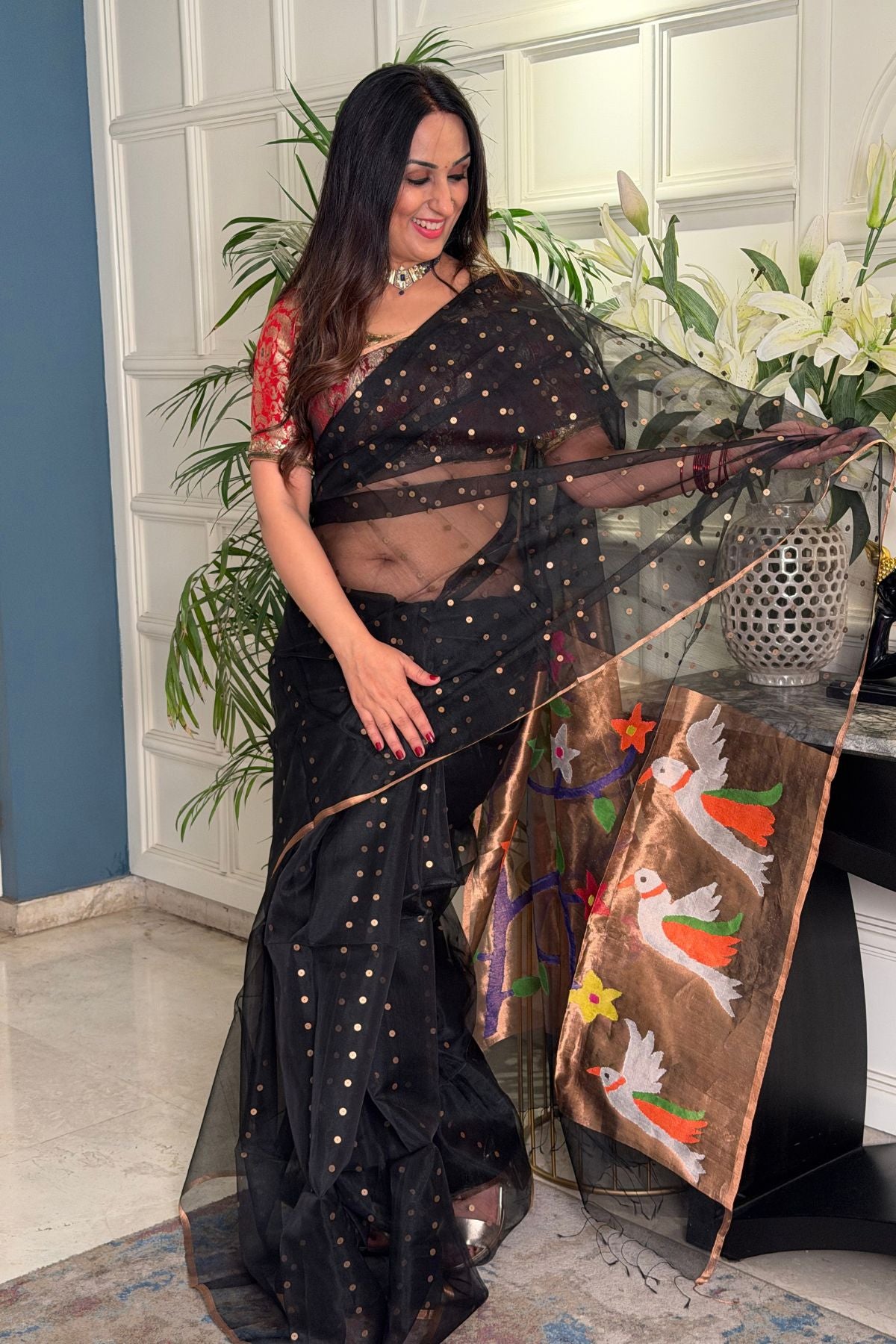 Handcrafted Muslin Jamdani Saree!!