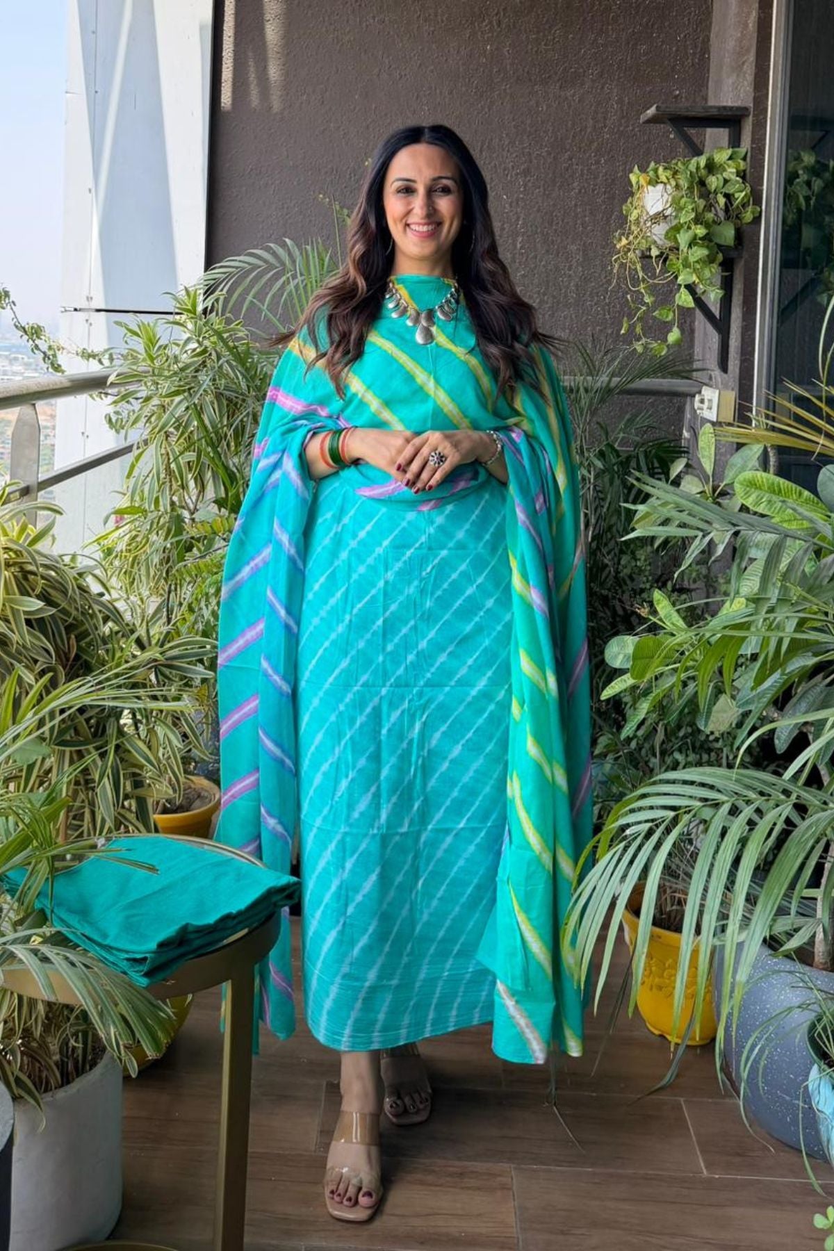 Full sets in cotton with hand done leheriya tie and dye technique!!