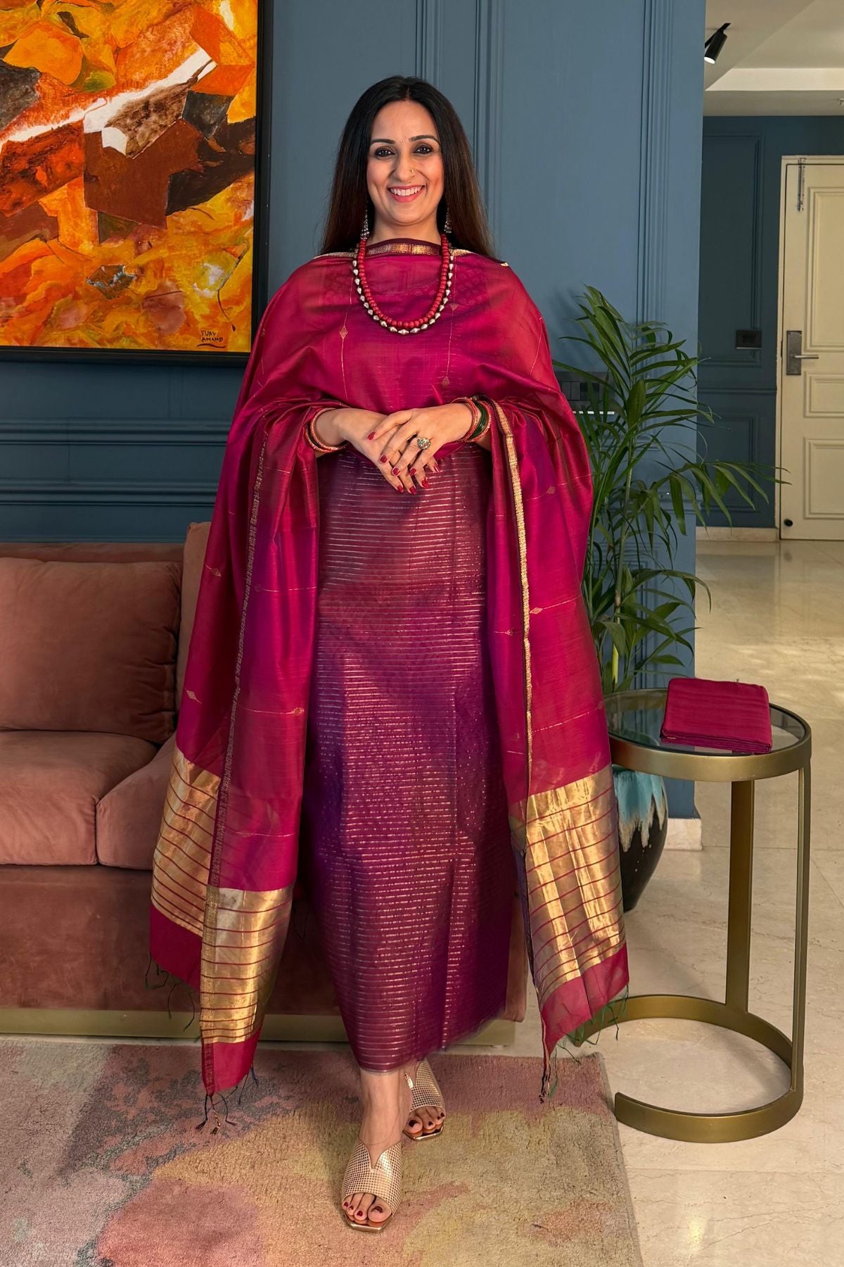 Handloom pure Maheshwari silk full sets
