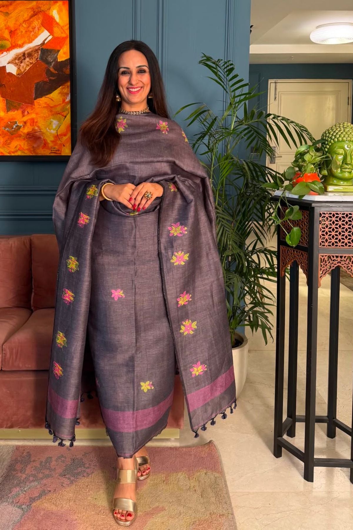 Jayshree linen kurta Dupatta sets