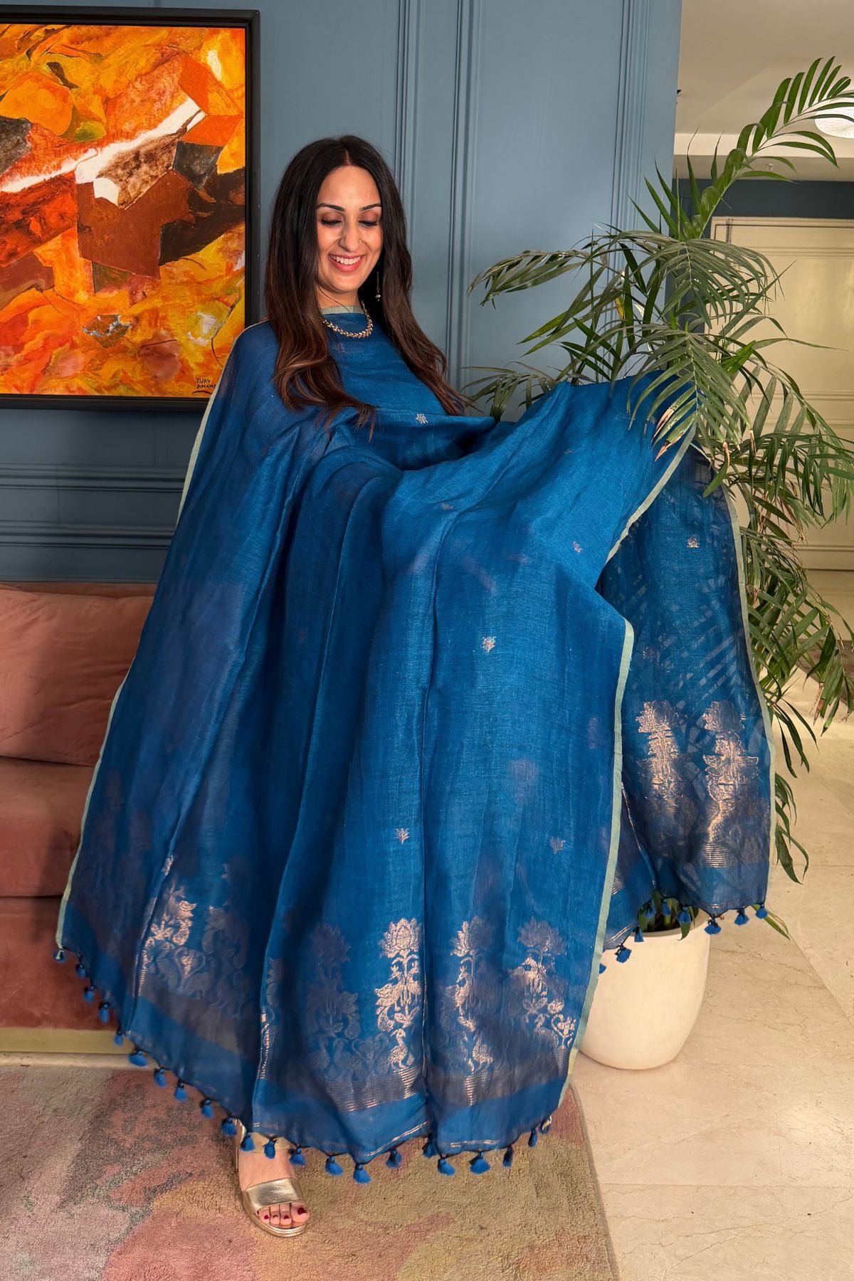 Jayshree linen kurta Dupatta sets