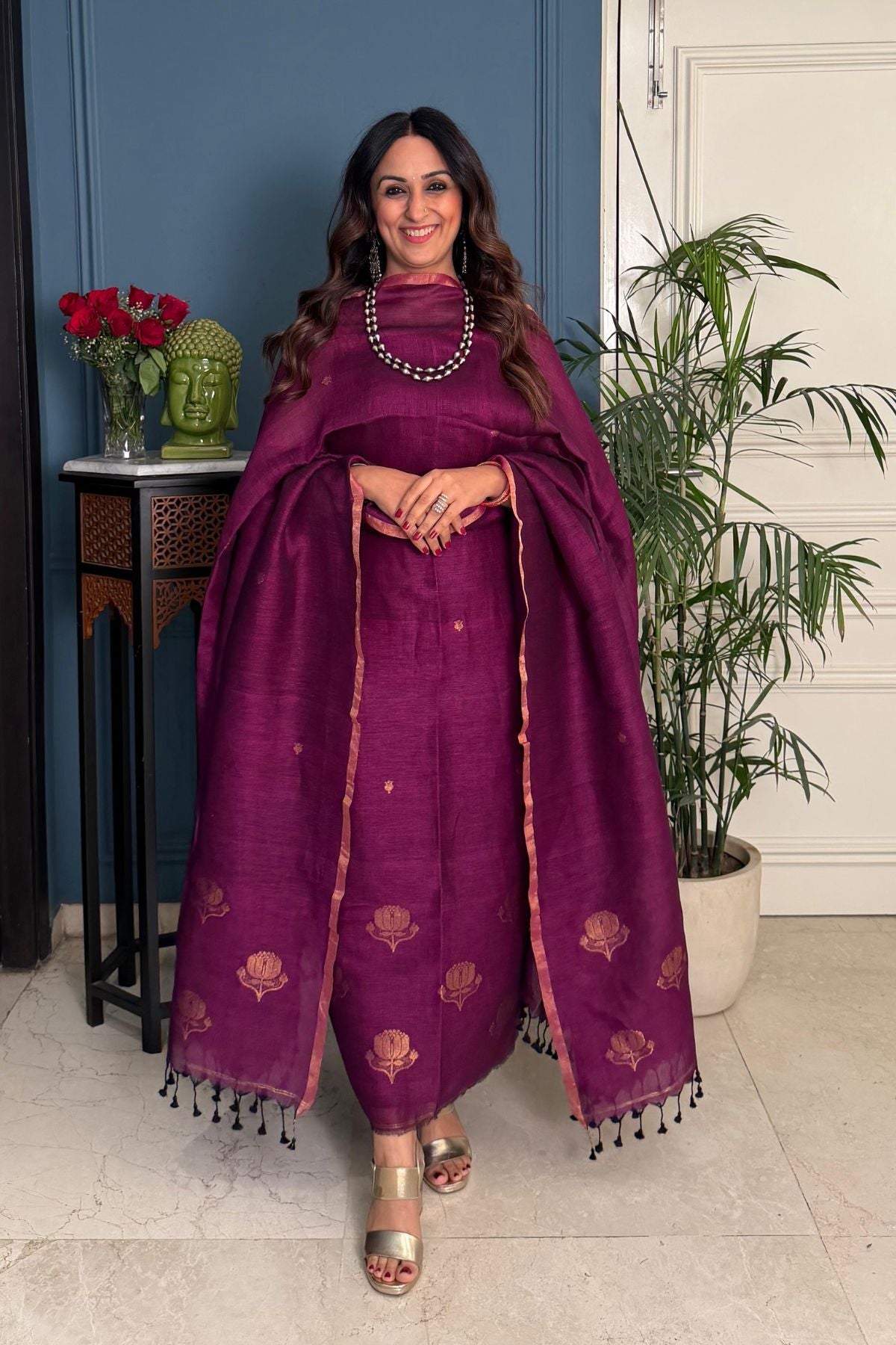 Jayshree linen kurta Dupatta sets