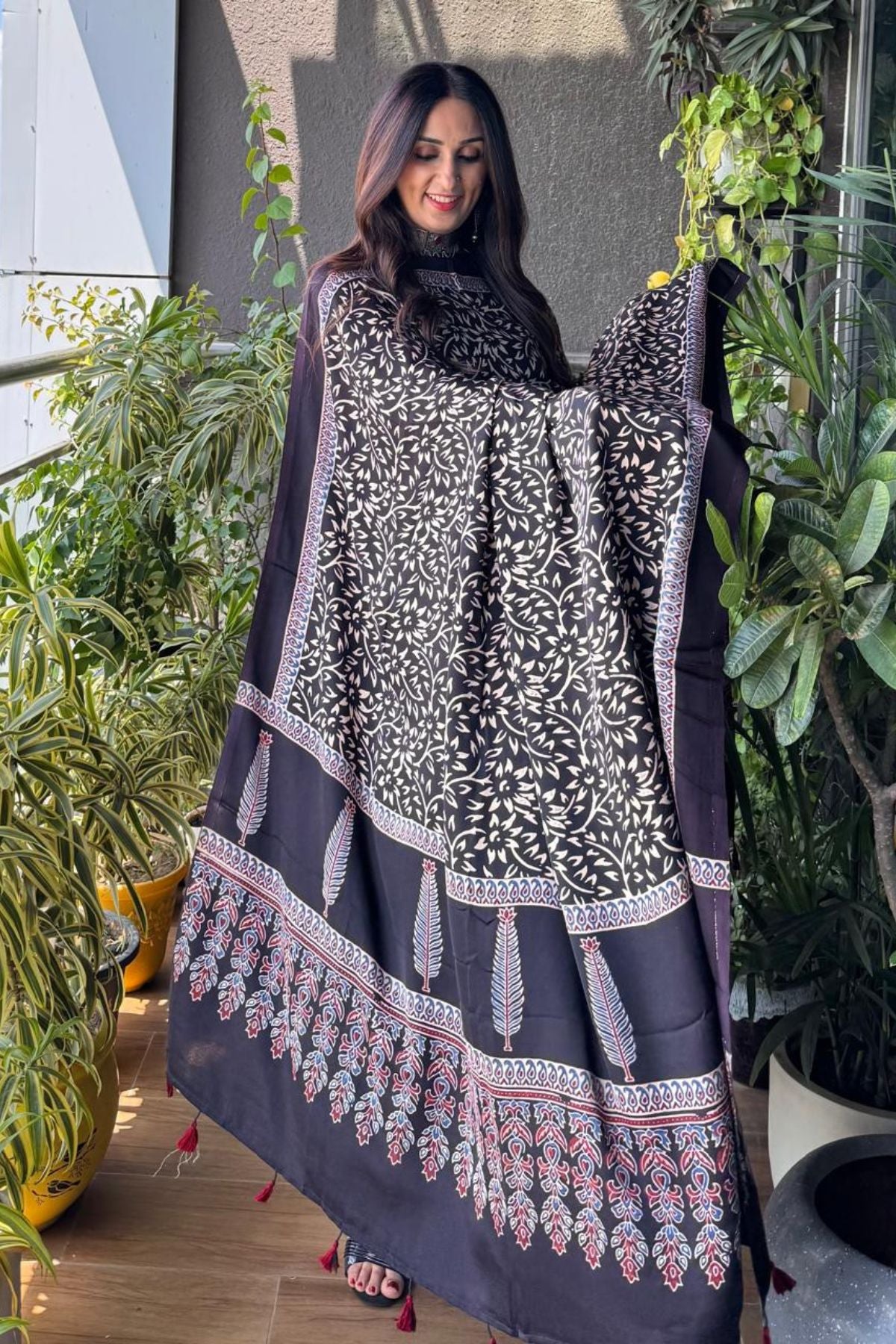 Ajrakh Modal Kurta Dupatta Set