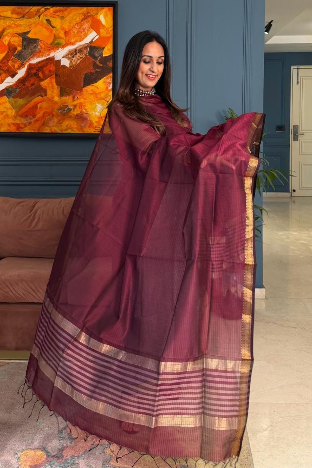 Summer special Maheshwari silk kurta dupatta set!!