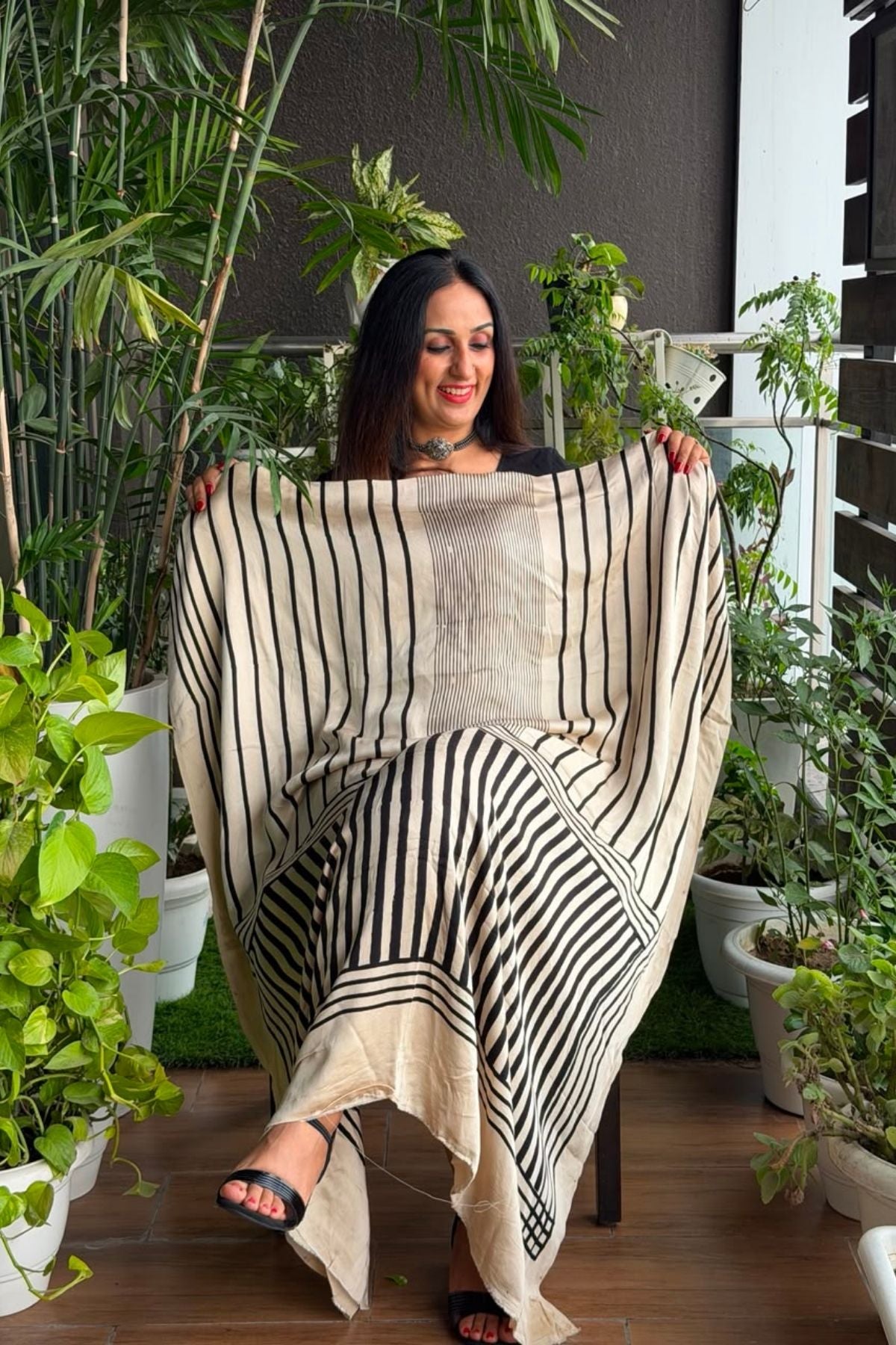 Ajrakh kurta fabric on pure modal !!