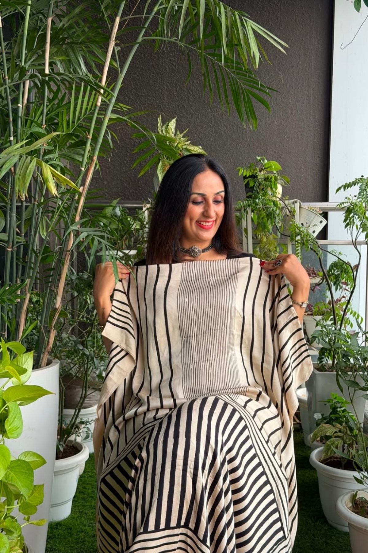 Ajrakh kurta fabric on pure modal !!