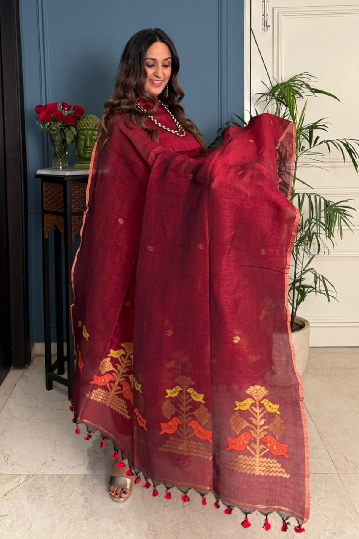 Jayshree linen kurta dupatta set