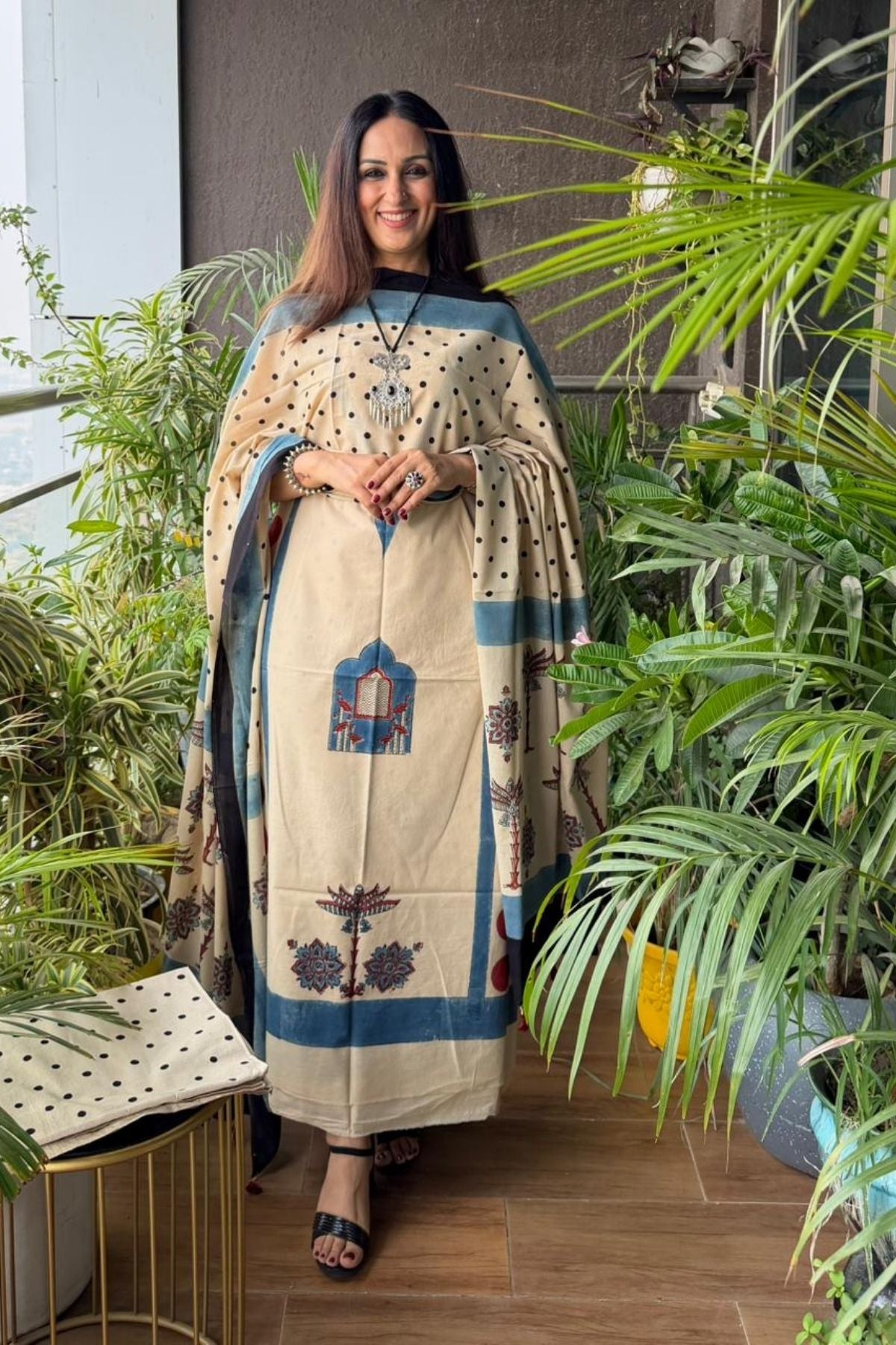 Handblocked Ajrakh Taj cotton full sets!!