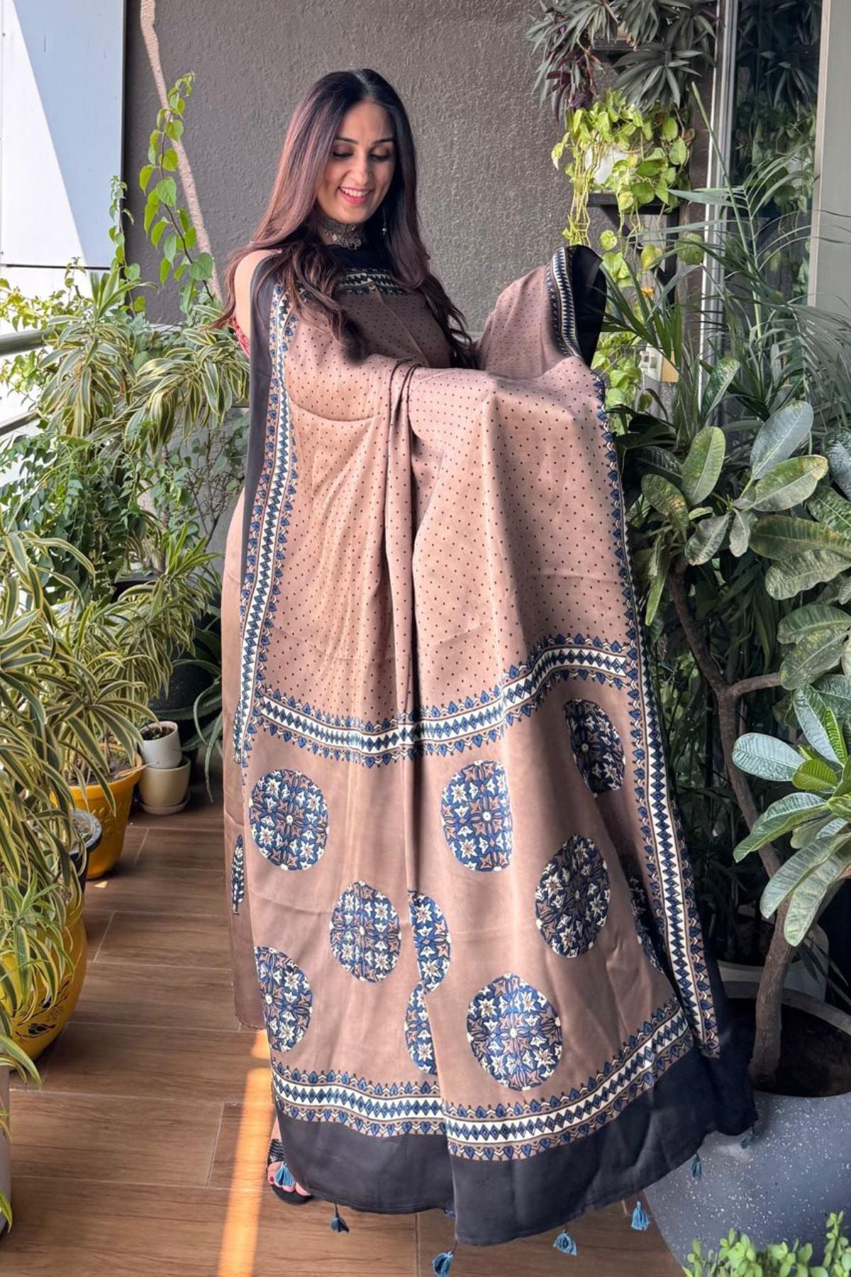 Ajrakh Modal Kurta Dupatta Set