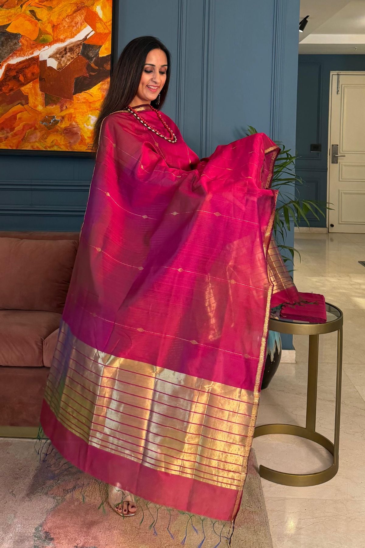 Handloom pure Maheshwari silk full sets