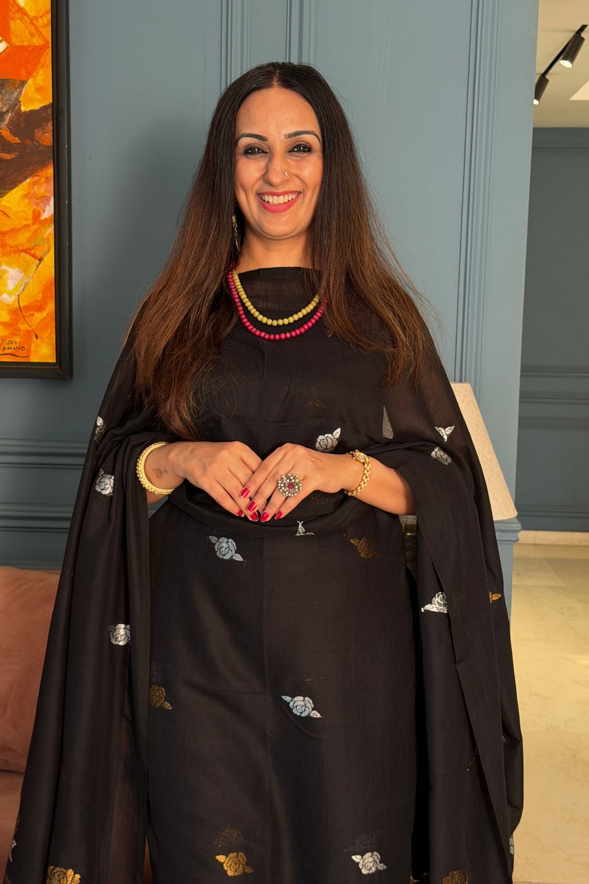 Mercerised pure cotton zari weave kurta dupatta sets with Jamdani weave !!
