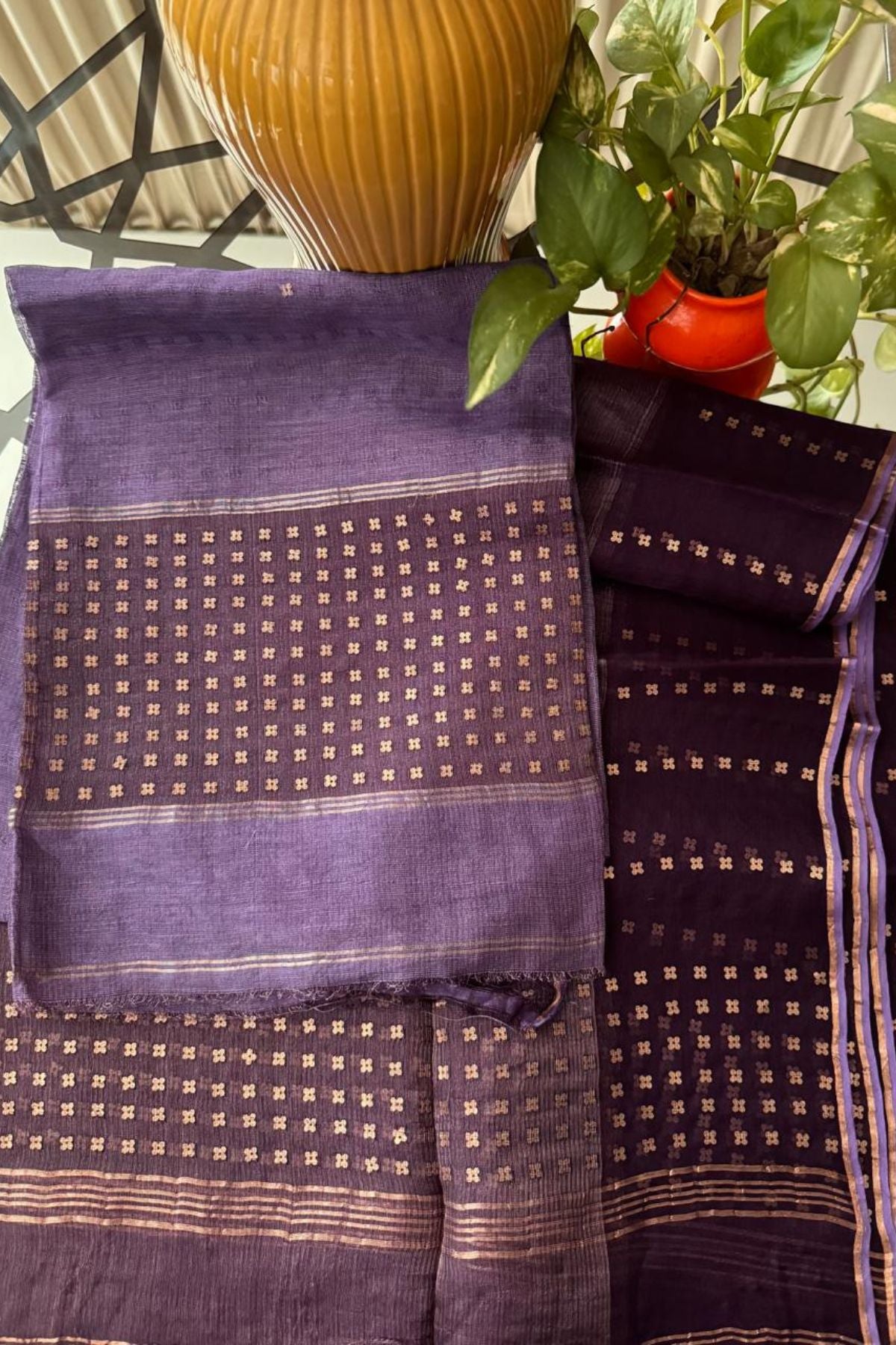 Pure Silk Linen kurta dupatta sets