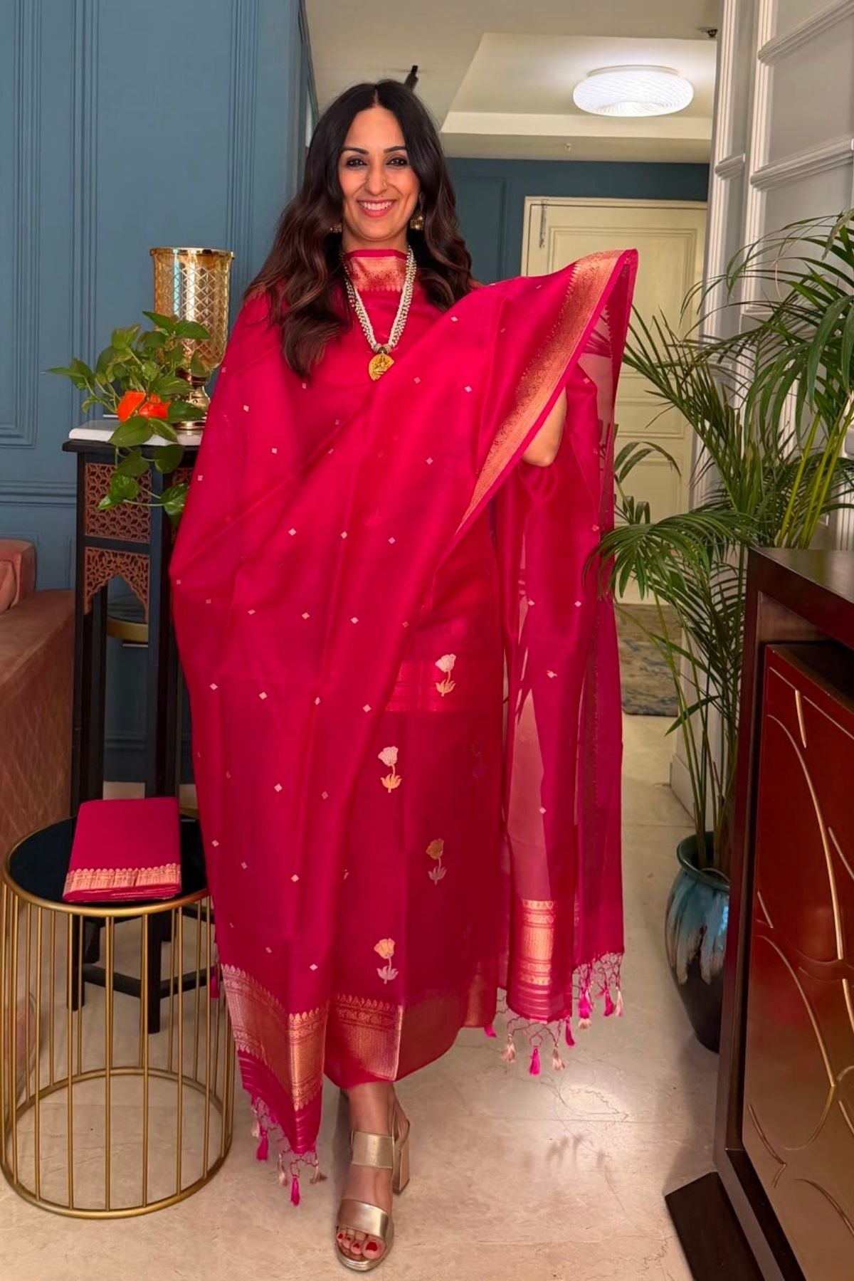 New Banarasi weave suit sets on pure organza silk!!