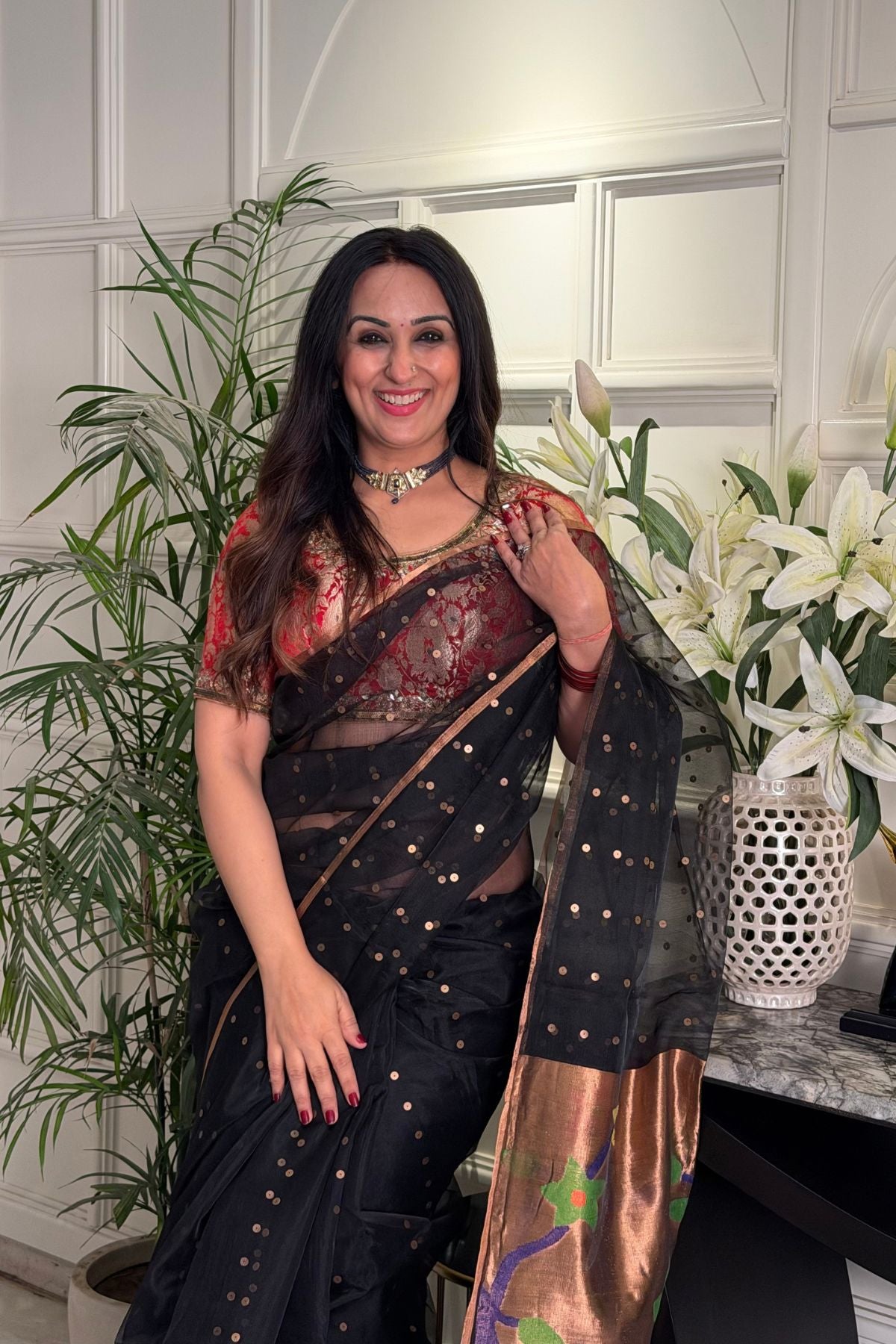 Handcrafted Muslin Jamdani Saree!!