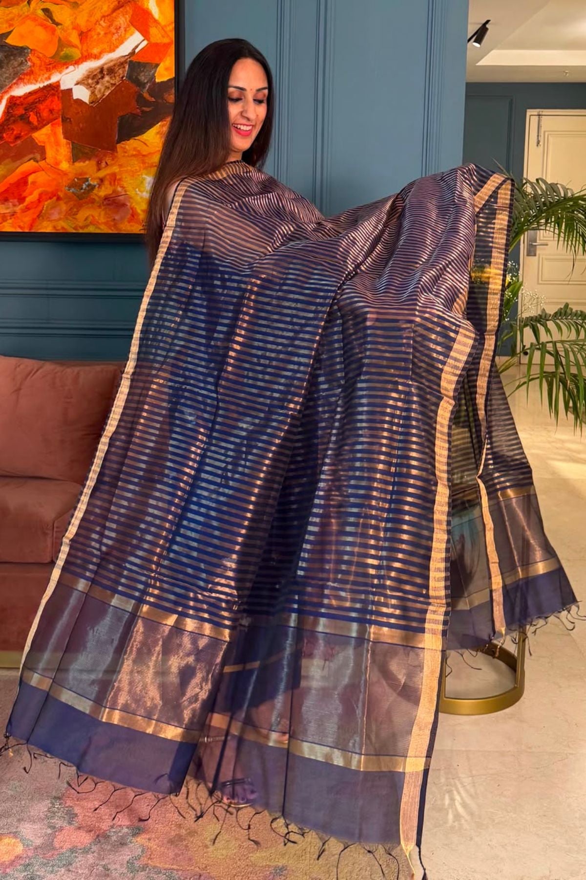 Handloom Maheshwari silk by cotton kurta dupatta sets!!