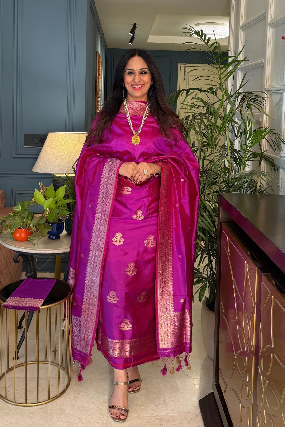 Handwoven pure Katan silk suit sets!!!