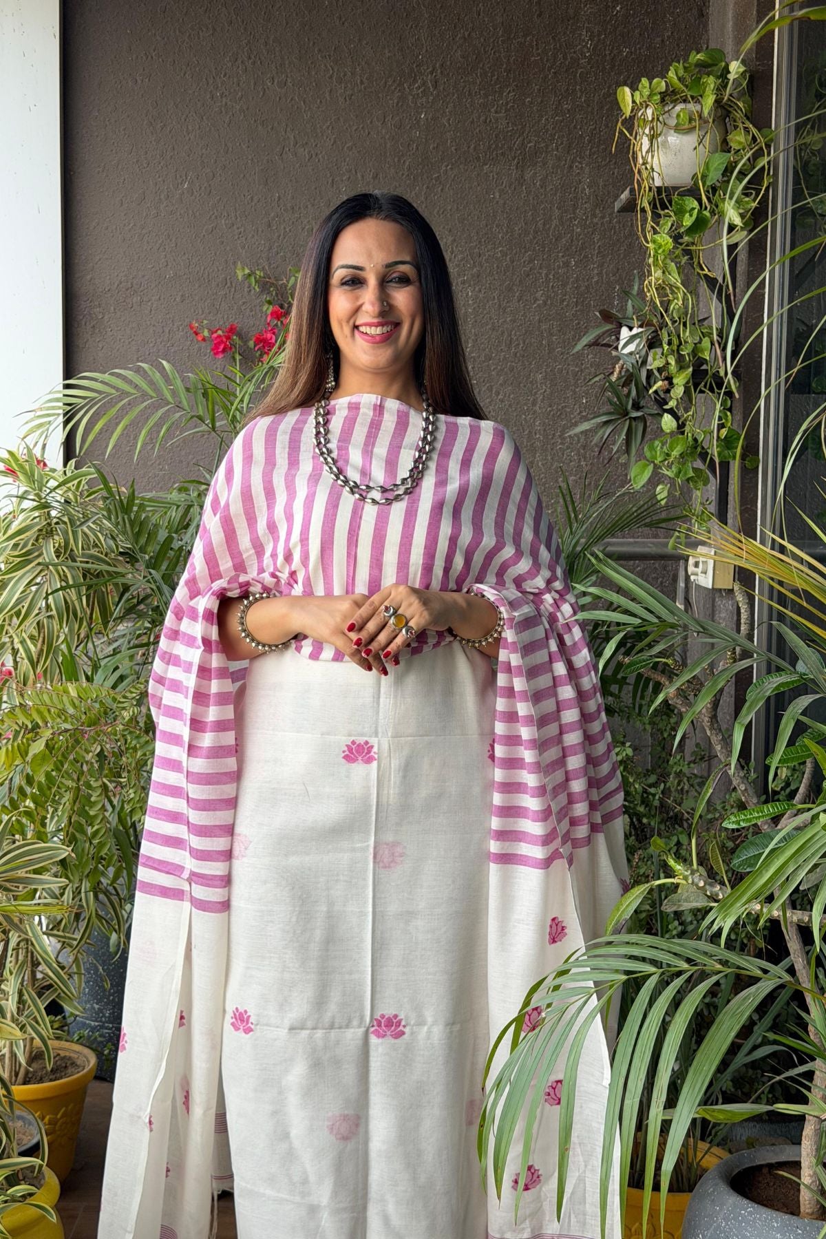 Jamdani pure cotton kurta dupatta sets!!