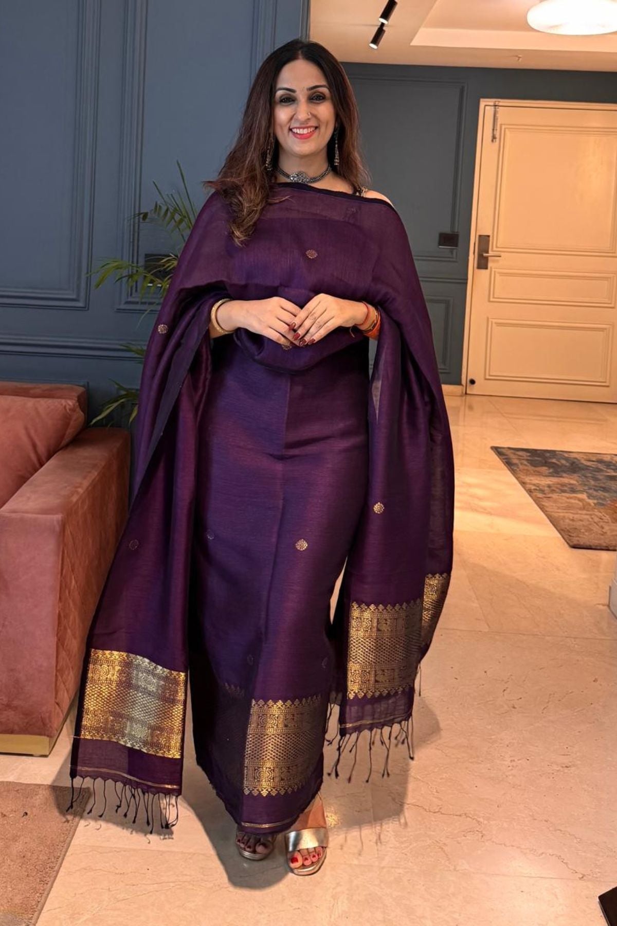 Jayshree Linen kurta Dupatta Set