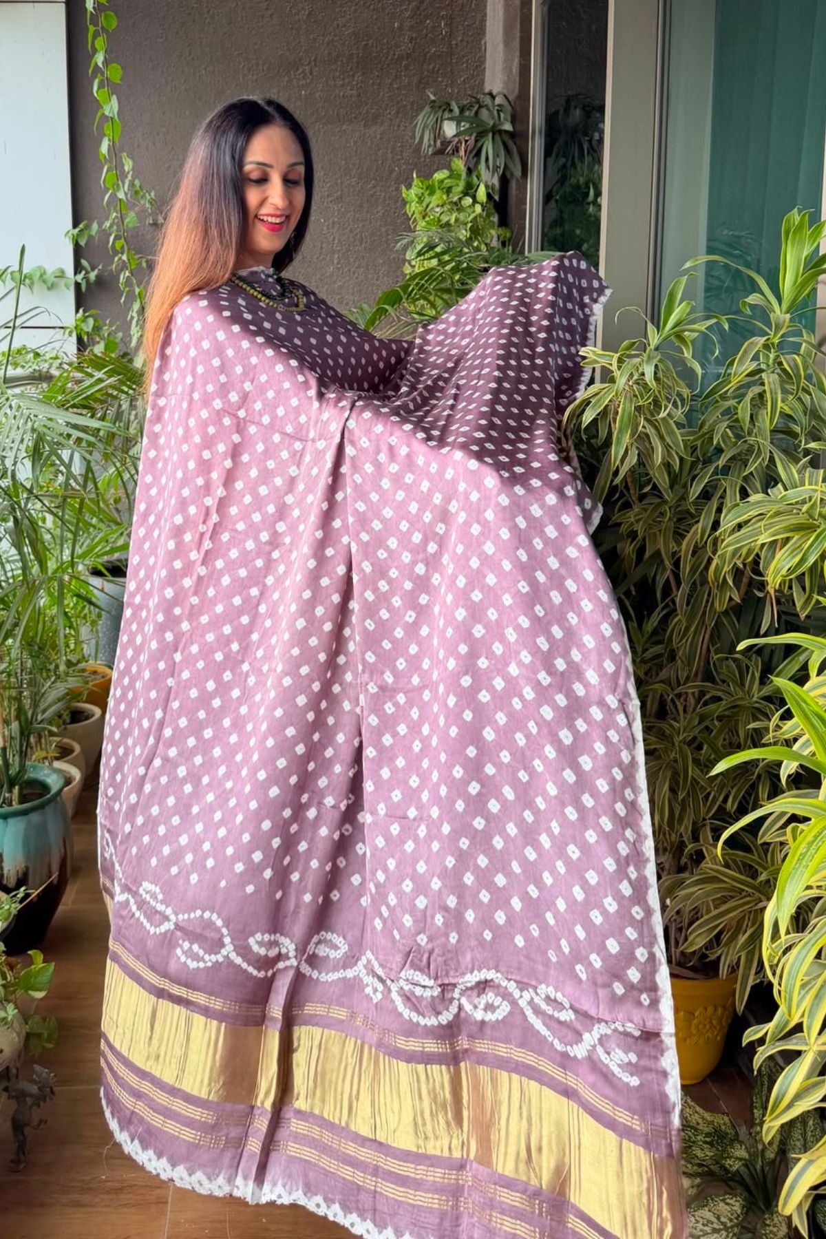 Ombré kurta dupatta set on pure modal Satin