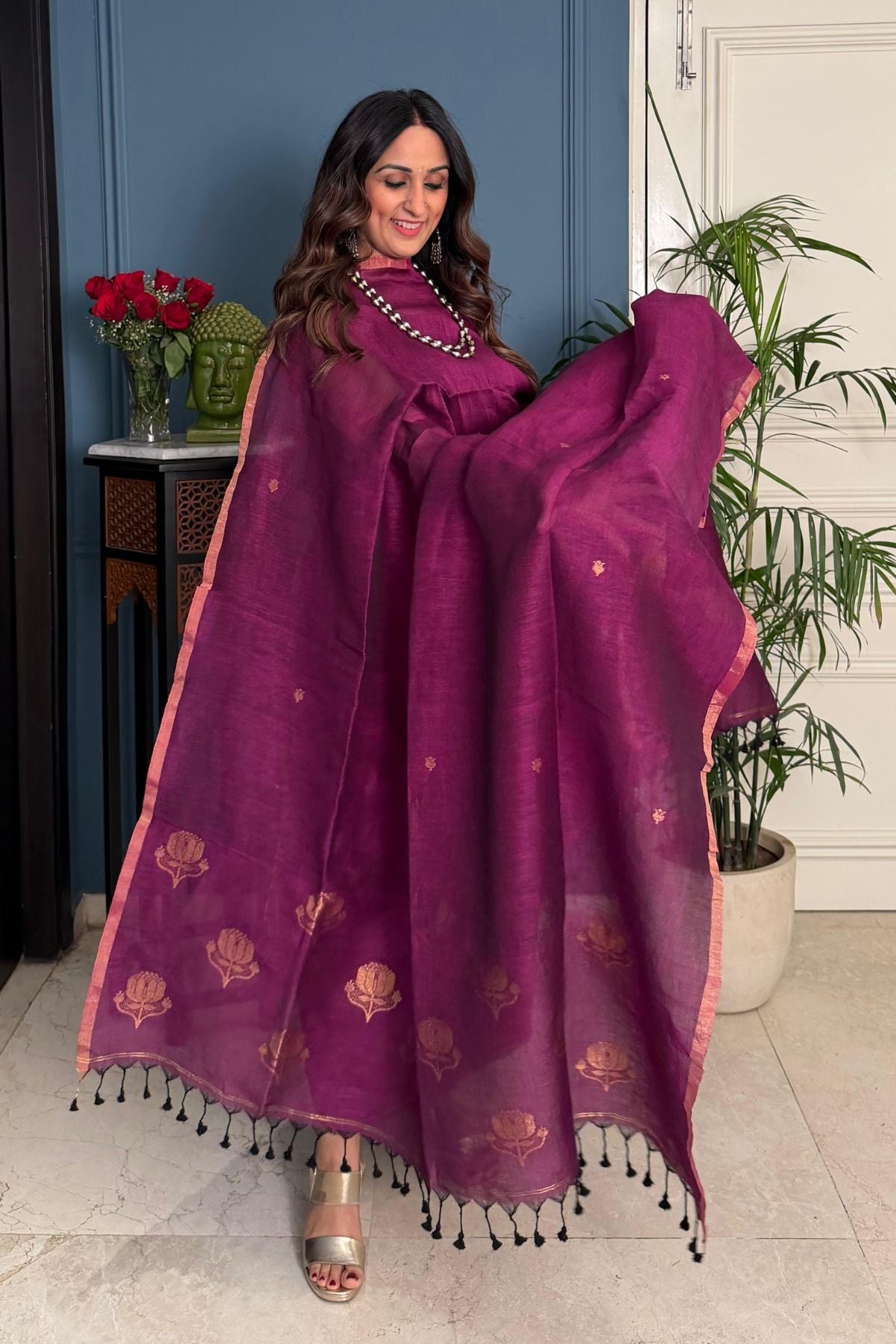 Jayshree linen kurta Dupatta sets