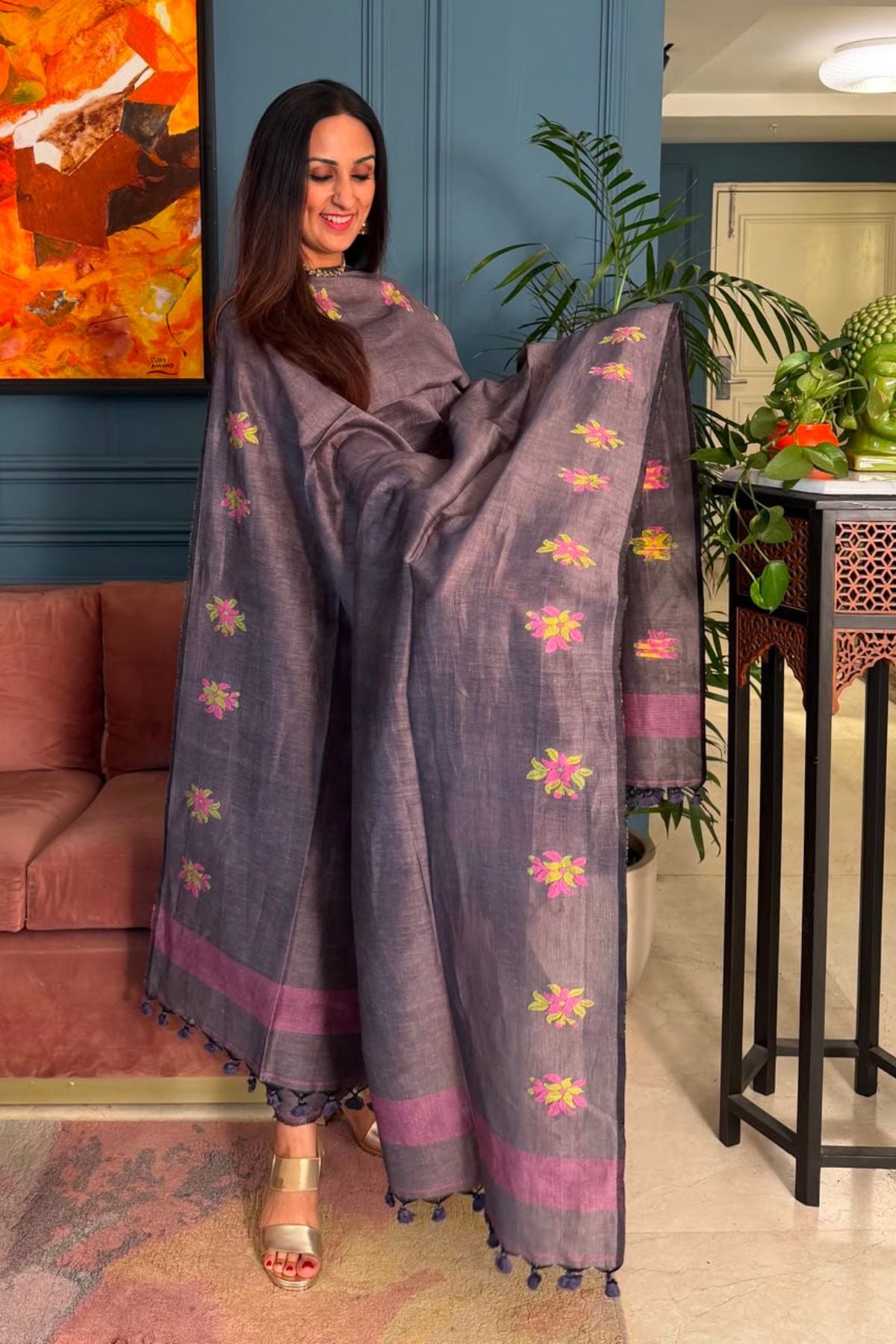 Jayshree linen kurta Dupatta sets