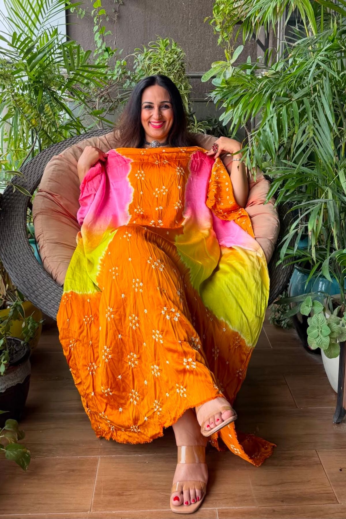 Hand BANDHANI work with ombré dyeing!!!