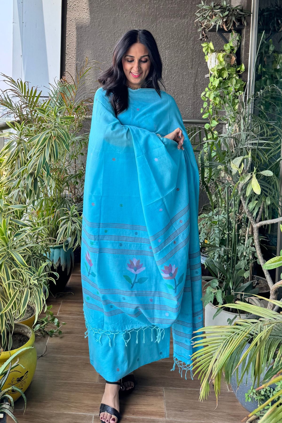 Jamdani kurta dupatta sets