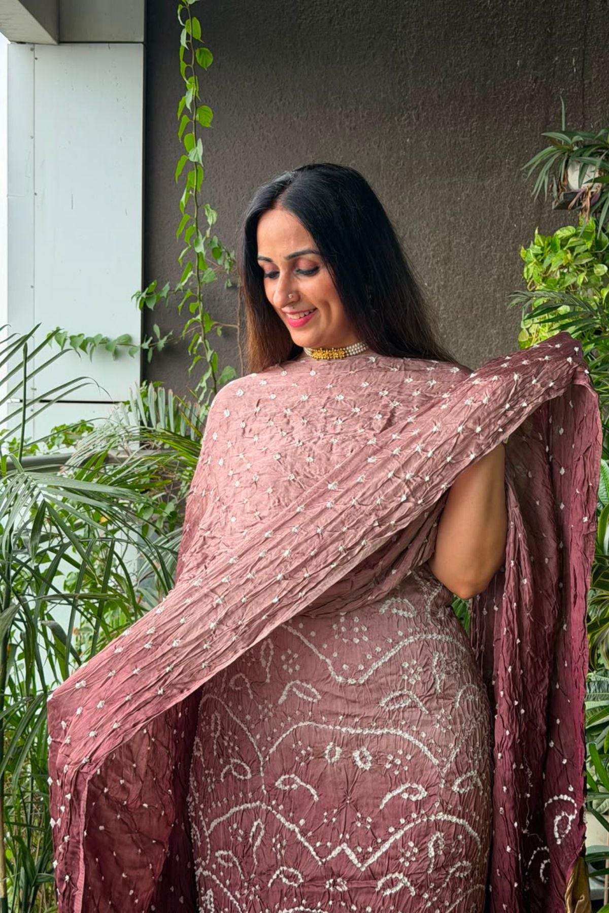 Hand done BANDHANI full set on pure modal!!