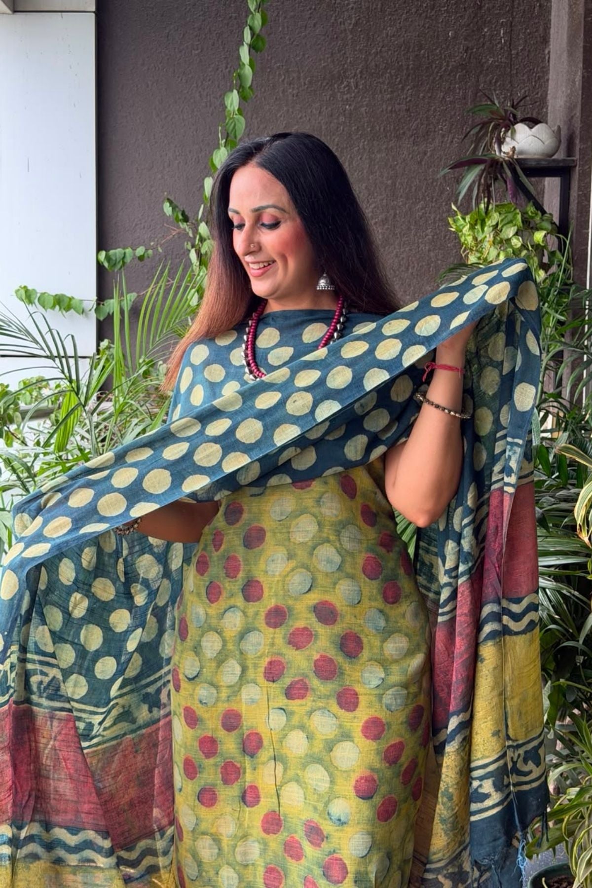 Handblocked Slub cotton linen full sets!!