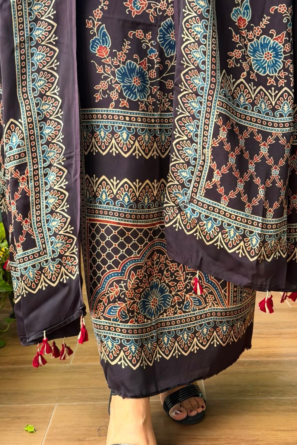 Ajrakh Modal Kurta Dupatta Set