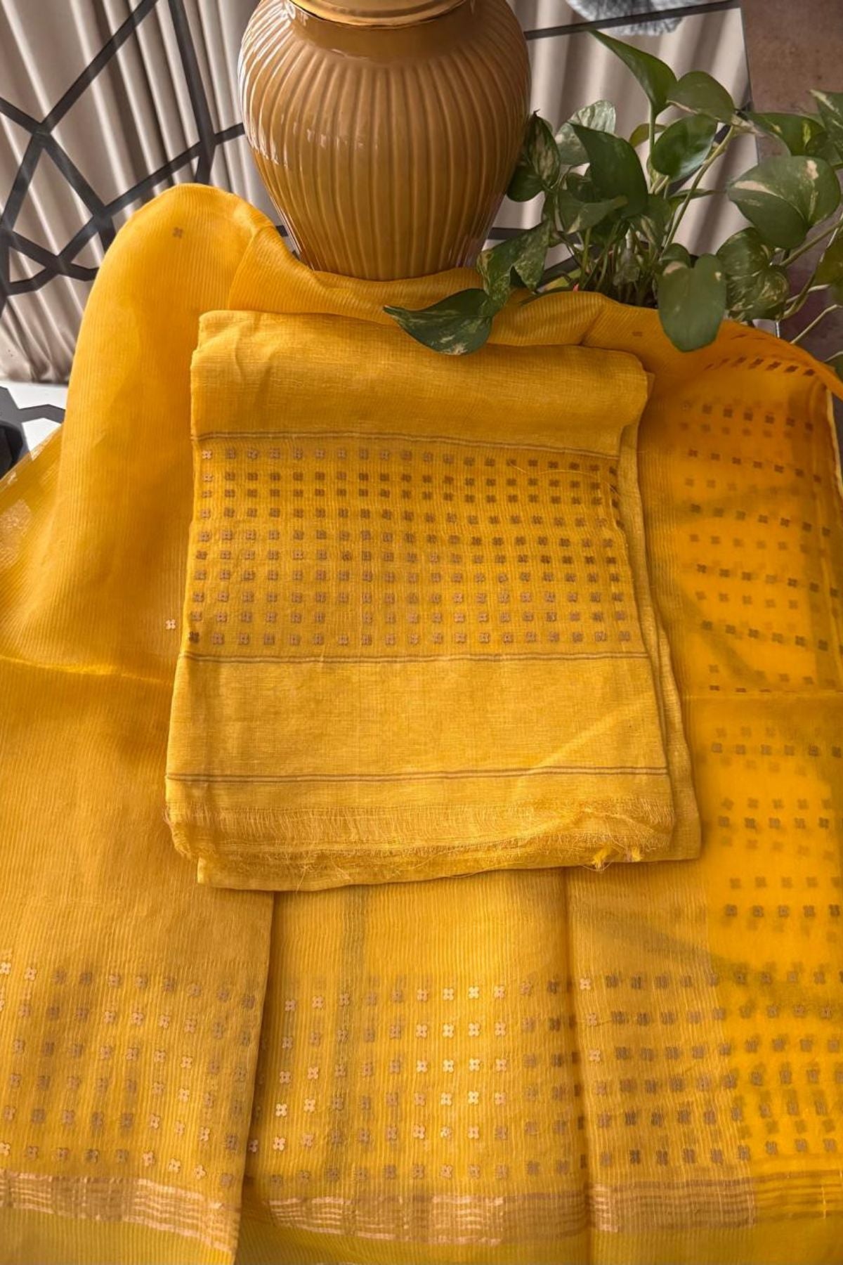 Pure Silk Linen kurta dupatta sets