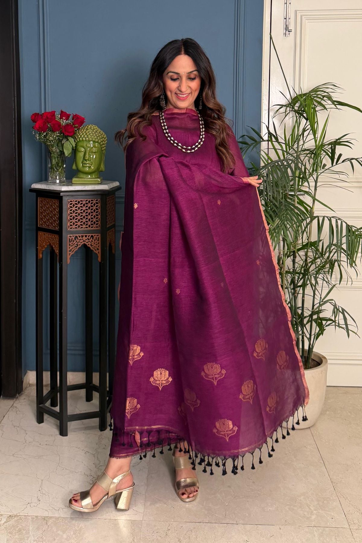 Jayshree linen kurta Dupatta sets
