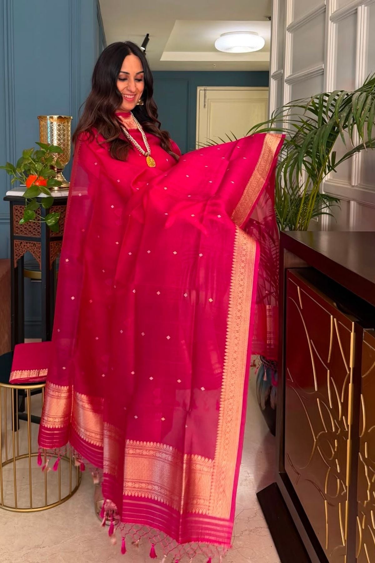 New Banarasi weave suit sets on pure organza silk!!