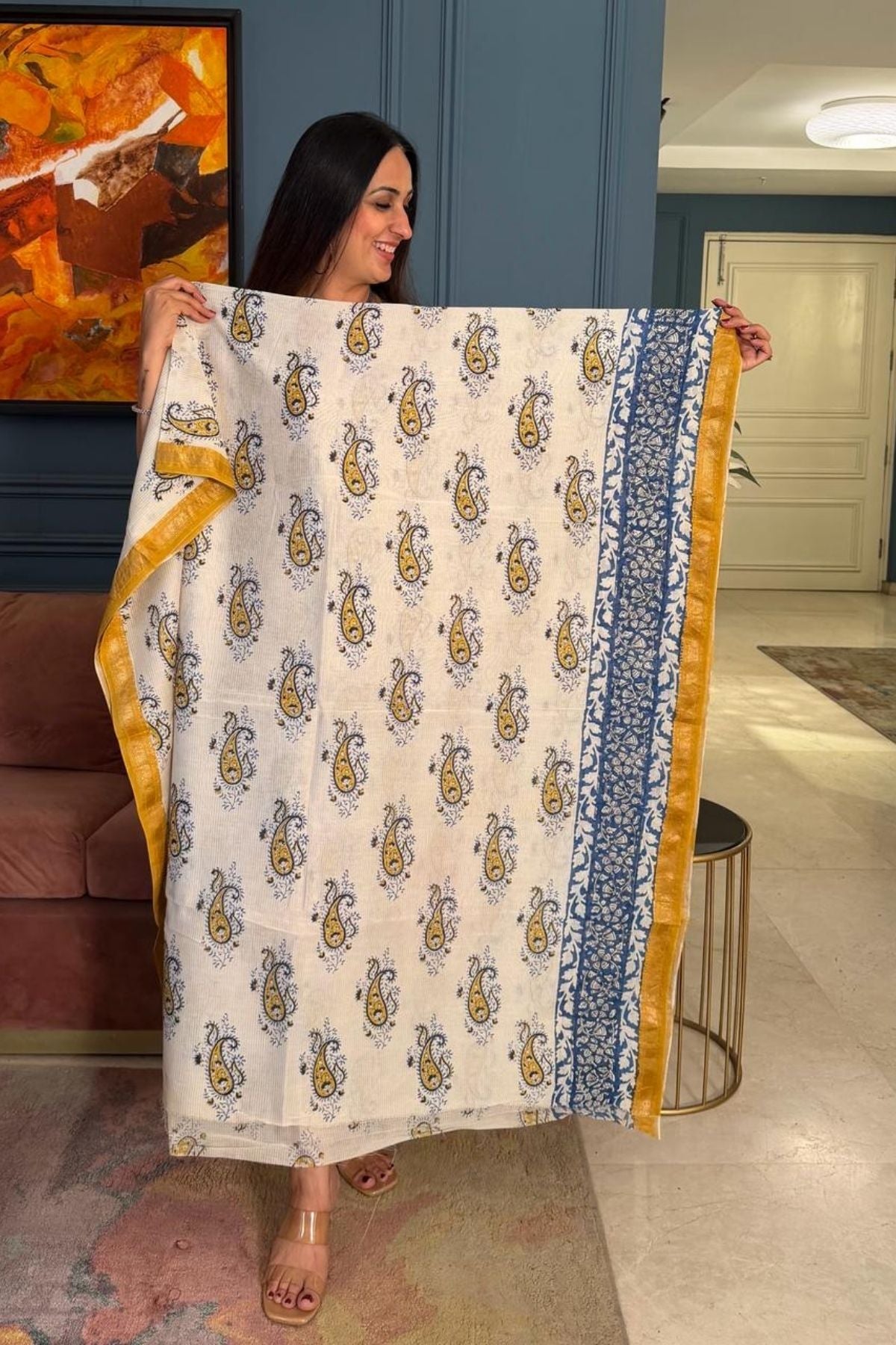 Handblocked Bagh full sets on pure Maheshwari!!