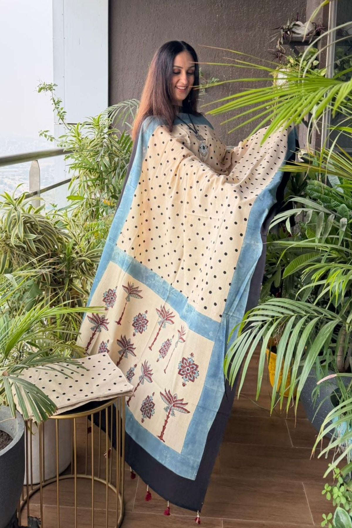Handblocked Ajrakh Taj cotton full sets!!