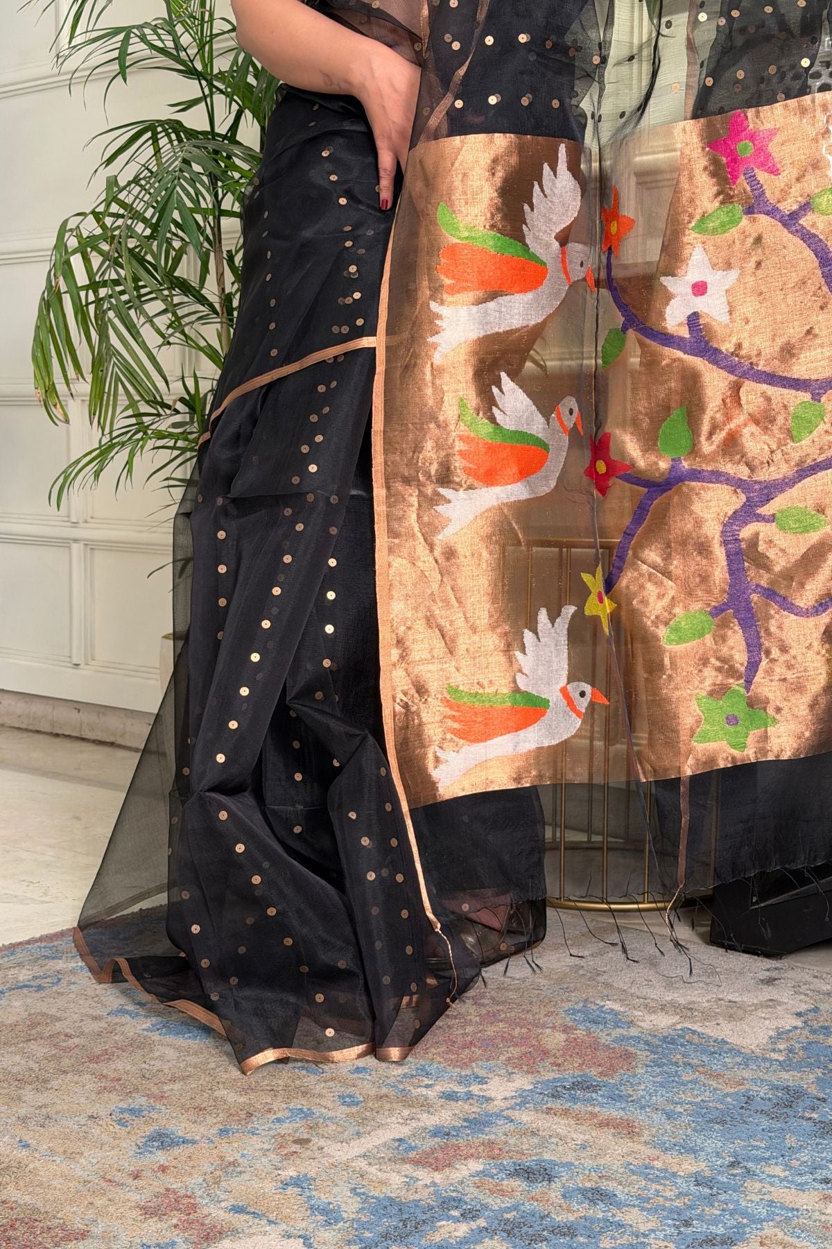 Handcrafted Muslin Jamdani Saree!!
