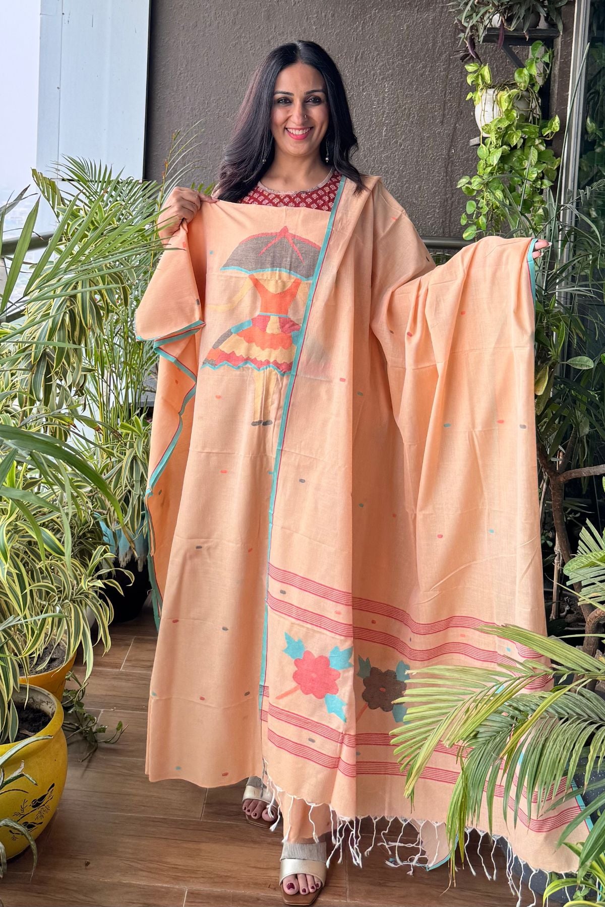 Jamdani kurta dupatta sets