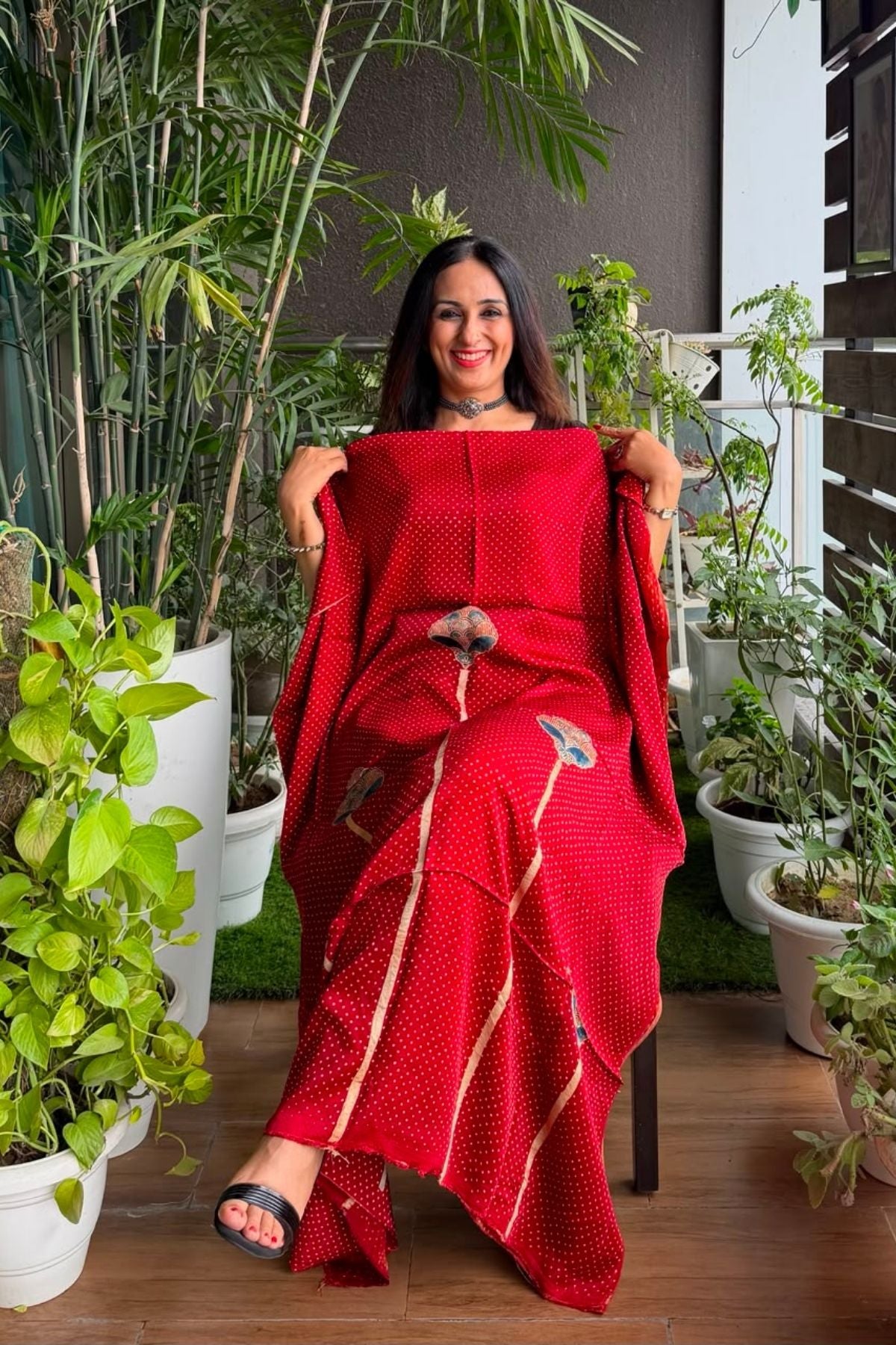 Ajrakh kurta fabric on pure modal !!