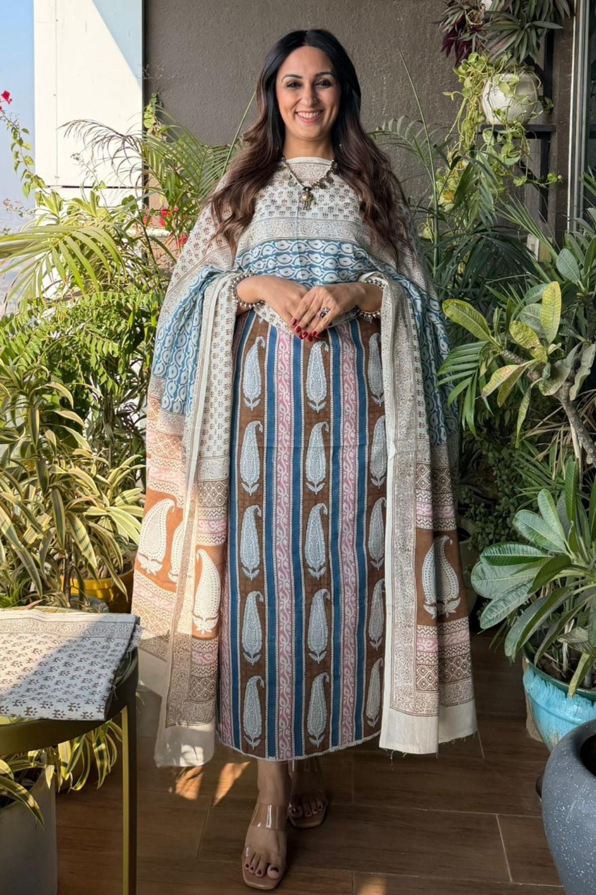 Bagh Blockprinted taj cotton full suit set