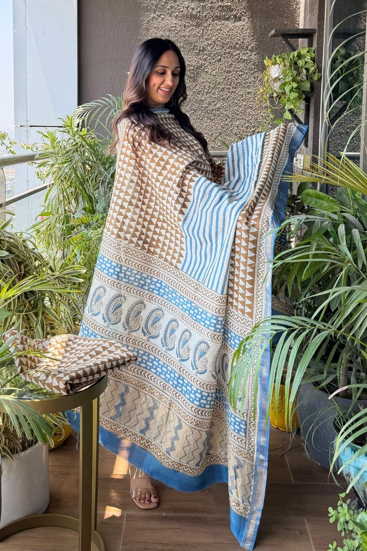 Handblocked Bagh full sets on pure Maheshwari!!