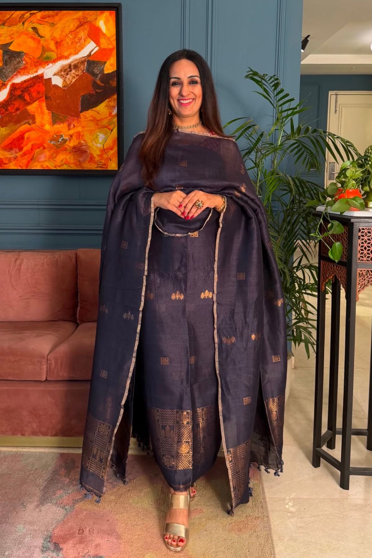 Jayshree linen kurta Dupatta sets