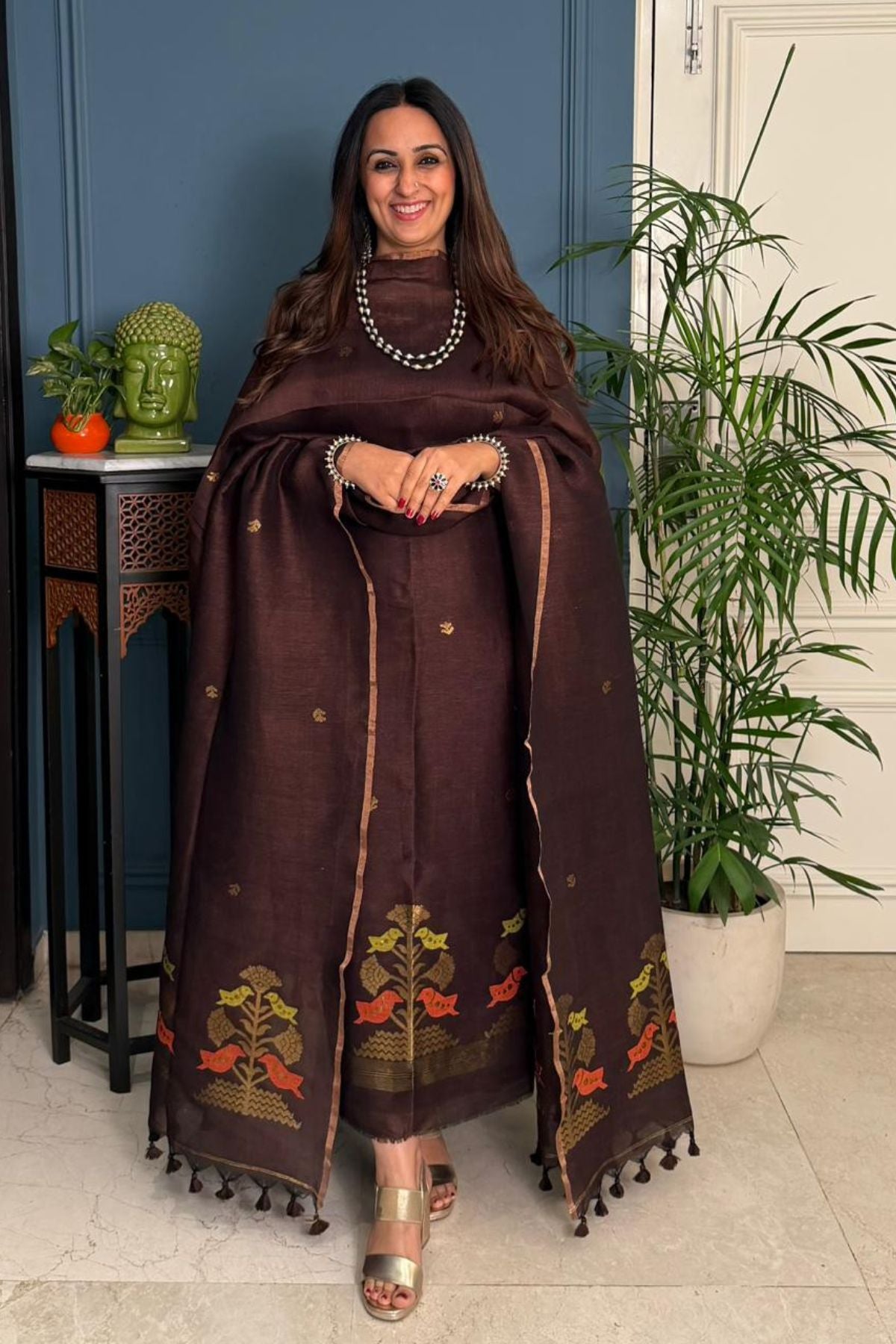 Jayshree linen kurta dupatta set
