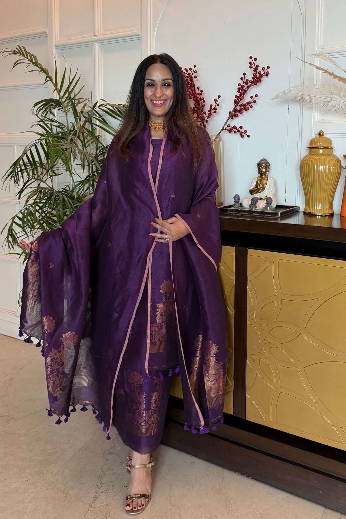 Jayshree linen kurta Dupatta sets