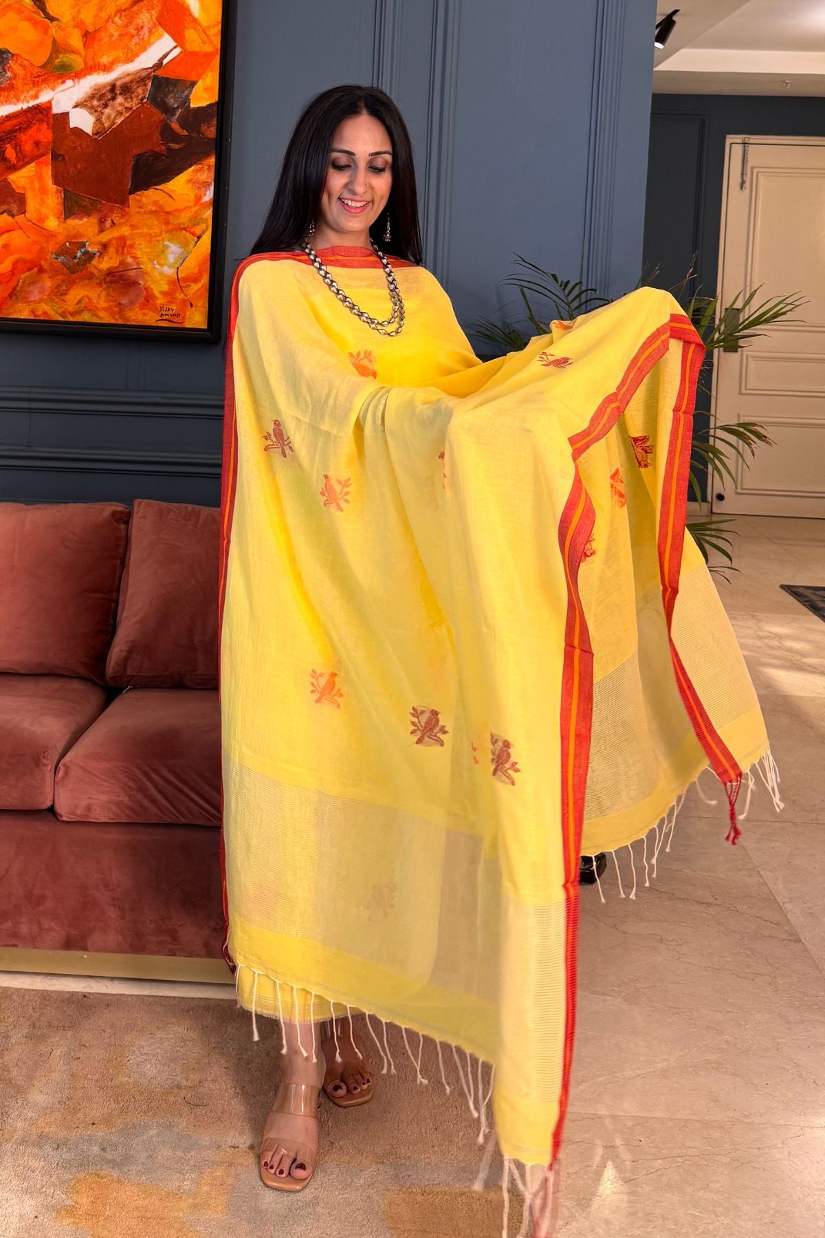 Jamdani kurta dupatta sets