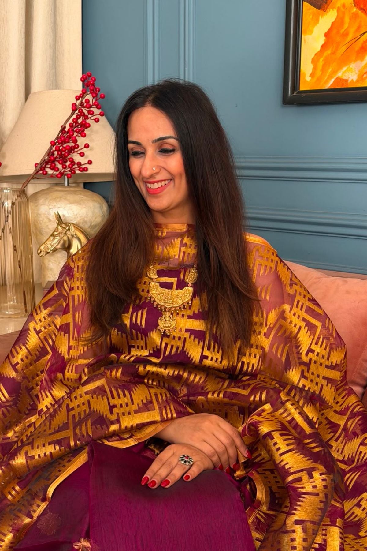 Pure muslin handwoven suit sets